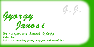 gyorgy janosi business card
