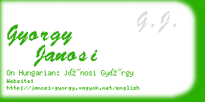 gyorgy janosi business card